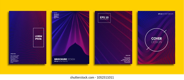 Vector cover designs. Future Poster template. Smartphone modern background set.