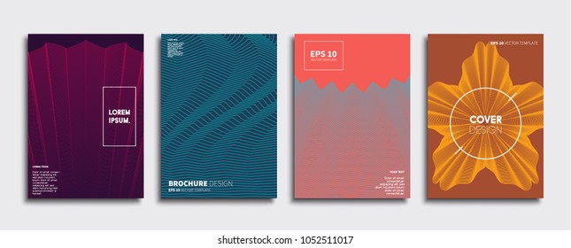 Vector cover designs. Future Poster template. Smartphone modern background set.