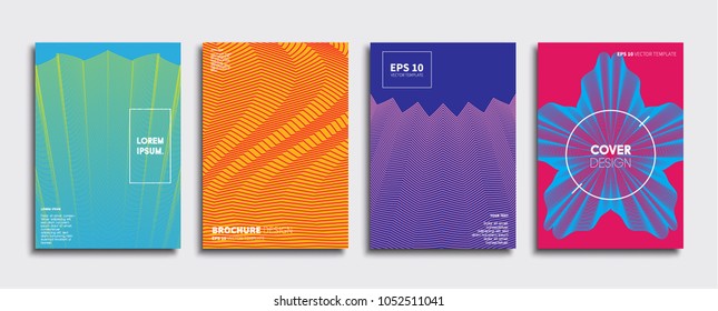 Vector cover designs. Future Poster template. Smartphone modern background set.