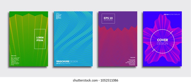 Vector cover designs. Future Poster template. Smartphone modern background set.