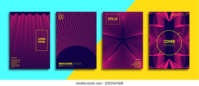 Vector cover designs. Future Poster template. Smartphone modern background set.