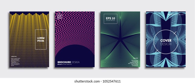 Vector cover designs. Future Poster template. Smartphone modern background set.