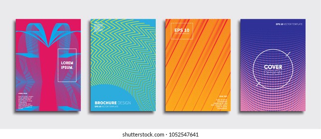 Vector cover designs. Future Poster template. Smartphone modern background set.