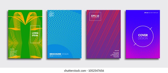 Vector cover designs. Future Poster template. Smartphone modern background set.