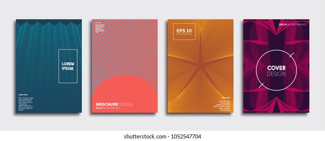 Vector cover designs. Future Poster template. Smartphone modern background set.