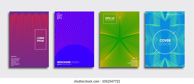 Vector cover designs. Future Poster template. Smartphone modern background set.