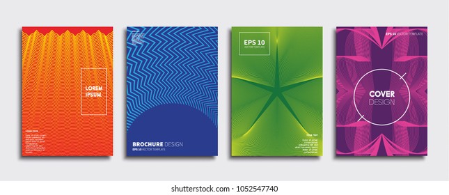 Vector cover designs. Future Poster template. Smartphone modern background set.