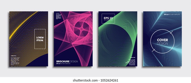 Vector cover designs. Future Poster template. Smartphone modern background set.