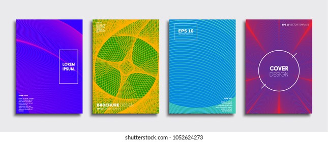 Vector cover designs. Future Poster template. Smartphone modern background set.