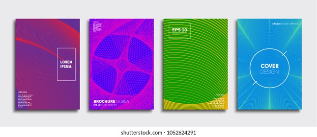 Vector cover designs. Future Poster template. Smartphone modern background set.