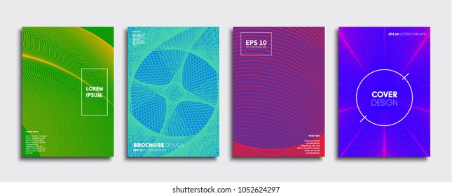 Vector cover designs. Future Poster template. Smartphone modern background set.