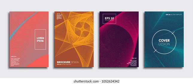 Vector cover designs. Future Poster template. Smartphone modern background set.