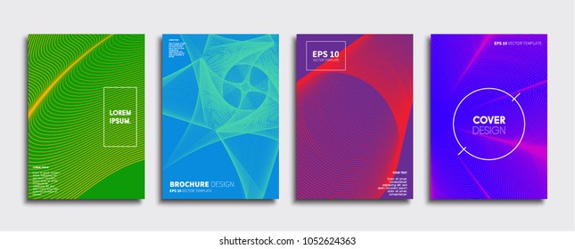 Vector cover designs. Future Poster template. Smartphone modern background set.