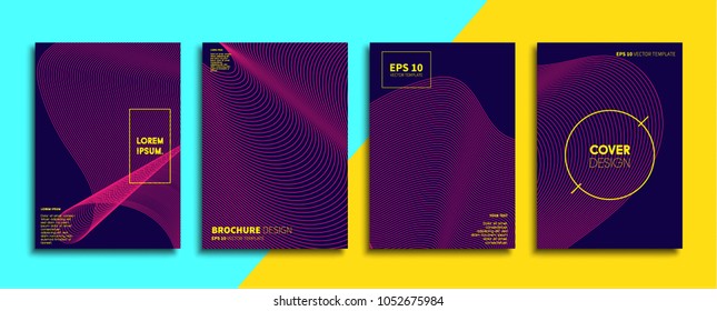 Vector cover designs. Future Poster template. Smartphone modern background set.