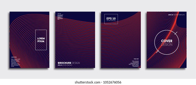 Vector cover designs. Future Poster template. Smartphone modern background set.