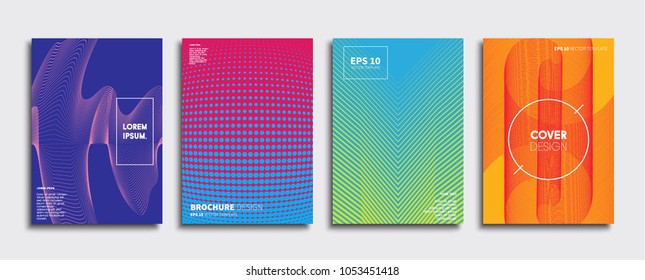 Vector cover designs. Future Poster template. Smartphone modern background set.
