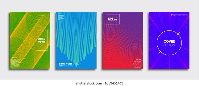 Vector cover designs. Future Poster template. Smartphone modern background set.