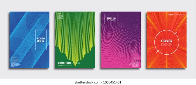 Vector cover designs. Future Poster template. Smartphone modern background set.