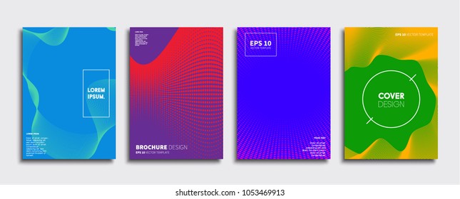 Vector cover designs. Future Poster template. Smartphone modern background set.