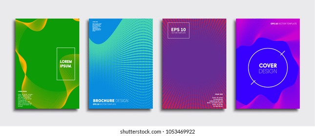 Vector cover designs. Future Poster template. Smartphone modern background set.