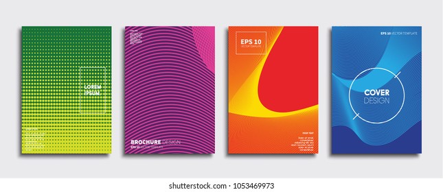 Vector cover designs. Future Poster template. Smartphone modern background set.