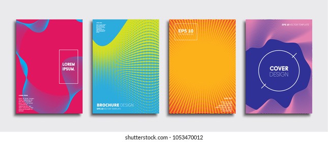 Vector cover designs. Future Poster template. Smartphone modern background set.