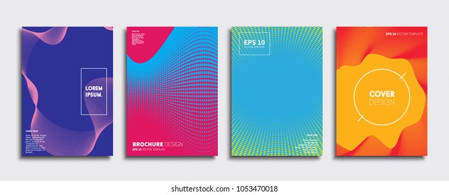 Vector cover designs. Future Poster template. Smartphone modern background set.