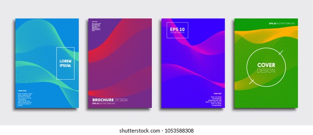 Vector cover designs. Future Poster template. Smartphone modern background set.