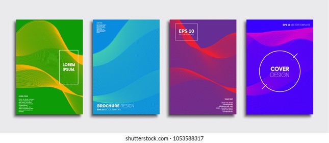 Vector cover designs. Future Poster template. Smartphone modern background set.