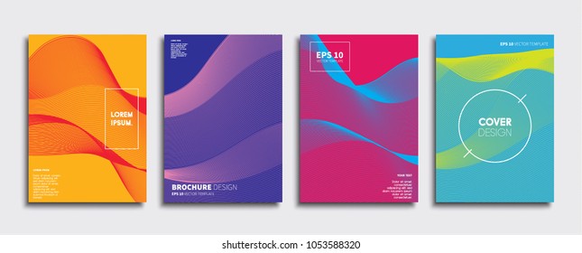 Vector cover designs. Future Poster template. Smartphone modern background set.