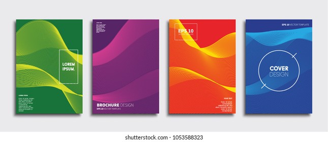 Vector cover designs. Future Poster template. Smartphone modern background set.