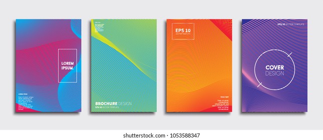 Vector cover designs. Future Poster template. Smartphone modern background set.