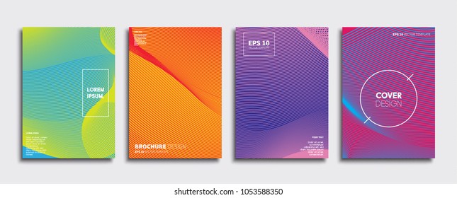 Vector cover designs. Future Poster template. Smartphone modern background set.