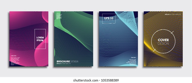 Vector cover designs. Future Poster template. Smartphone modern background set.