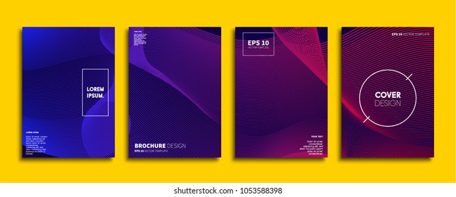 Vector cover designs. Future Poster template. Smartphone modern background set.
