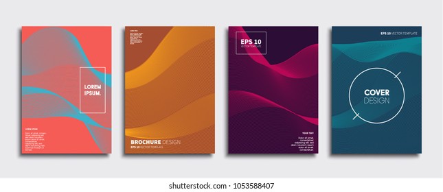 Vector cover designs. Future Poster template. Smartphone modern background set.