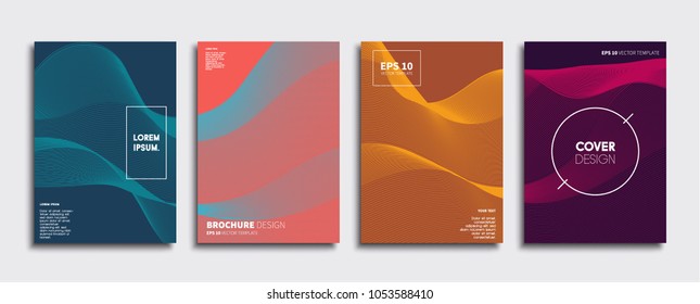 Vector cover designs. Future Poster template. Smartphone modern background set.