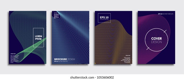 Vector cover designs. Future Poster template. Smartphone modern background set.