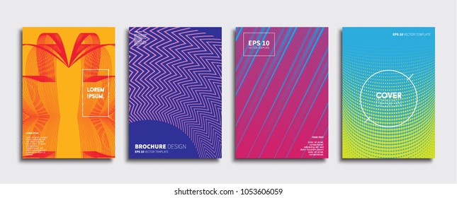 Vector cover designs. Future Poster template. Smartphone modern background set.