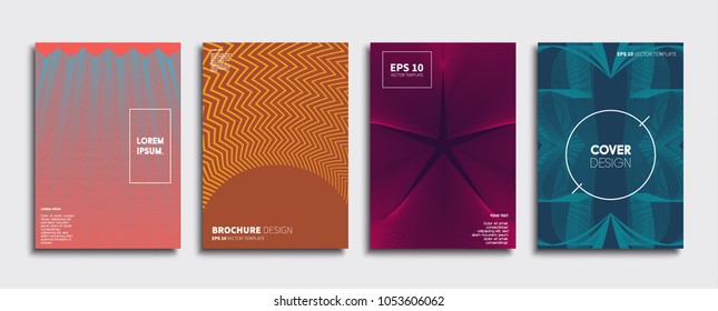 Vector cover designs. Future Poster template. Smartphone modern background set.