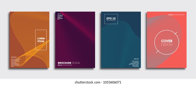 Vector cover designs. Future Poster template. Smartphone modern background set.