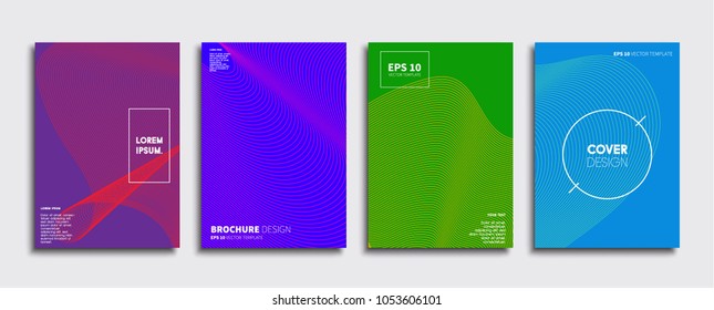 Vector cover designs. Future Poster template. Smartphone modern background set.