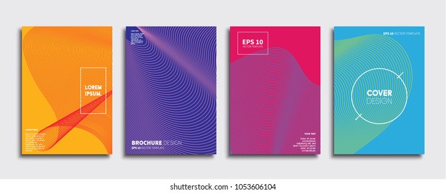 Vector cover designs. Future Poster template. Smartphone modern background set.