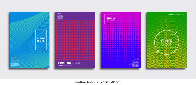 Vector cover designs. Future Poster template. Smartphone modern background set.