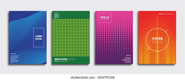 Vector cover designs. Future Poster template. Smartphone modern background set.