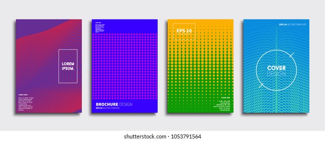 Vector cover designs. Future Poster template. Smartphone modern background set.