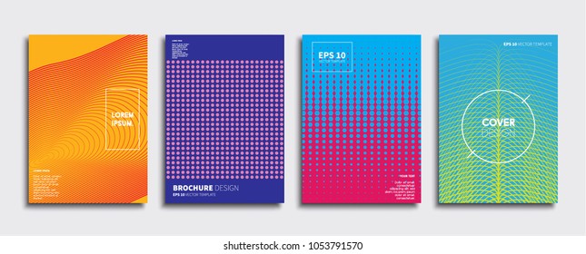 Vector cover designs. Future Poster template. Smartphone modern background set.