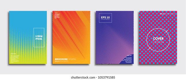 Vector cover designs. Future Poster template. Smartphone modern background set.