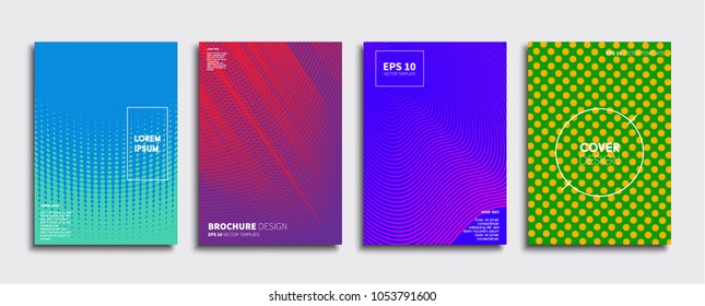 Vector cover designs. Future Poster template. Smartphone modern background set.