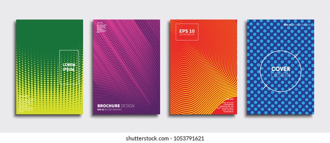 Vector cover designs. Future Poster template. Smartphone modern background set.